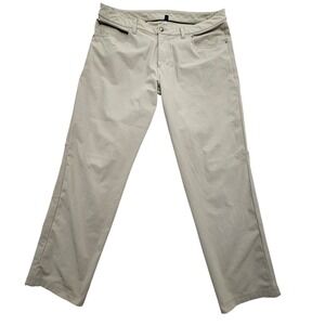 Lululemon Lab Mens Tan Khaki Technical Stretch‎ Pants Size 36